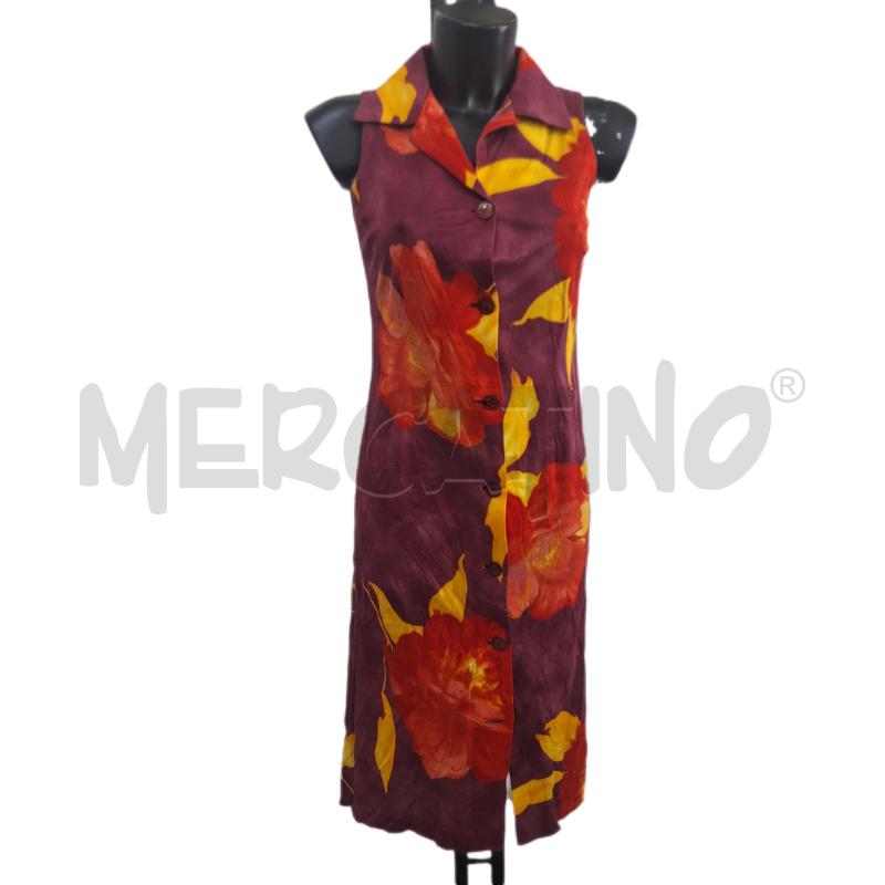 VESTITO DONNA LIOLA SCAMICIATO ARANCIONE ROSSO | Mercatino dell'Usato Ottaviano 1