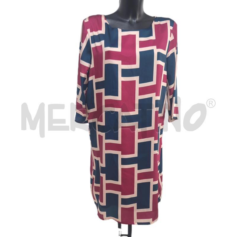 VESTITO DONNA LISA KOTT FUCSIA BLU | Mercatino dell'Usato Ottaviano 1