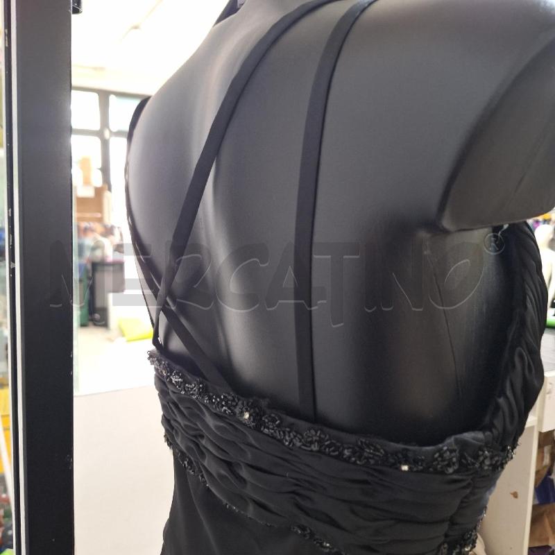 VESTITO DONNA LISSA PARIS NERO LUNGO APPLICAZIONI | Mercatino dell'Usato Ottaviano 3