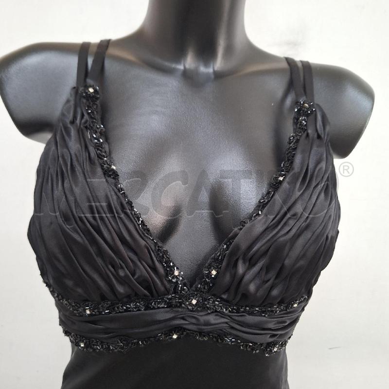 VESTITO DONNA LISSA PARIS NERO LUNGO APPLICAZIONI | Mercatino dell'Usato Ottaviano 4