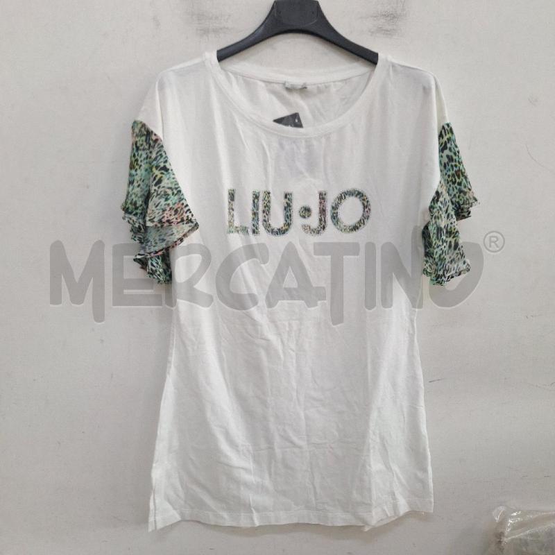 VESTITO DONNA LIU-JO MILANO BIANCO MANICHE VERDE | Mercatino dell'Usato Ottaviano 2