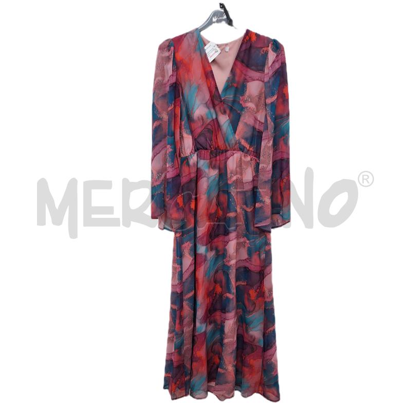 VESTITO DONNA LIZALU FUCSIA LUNGO VERDE | Mercatino dell'Usato Ottaviano 1