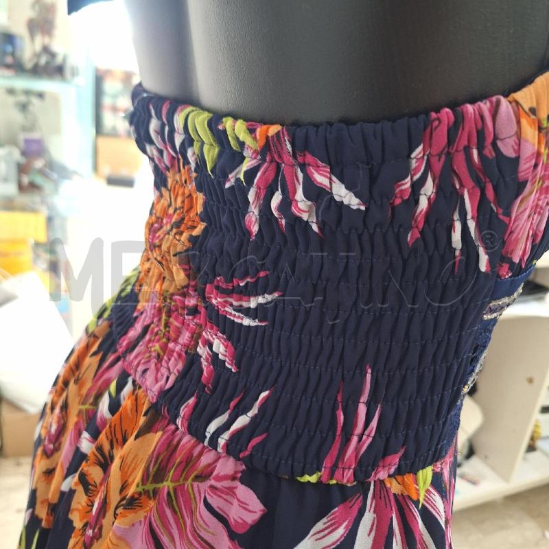 VESTITO DONNA LUCAS&EMMA BLU FIORI LUNGO | Mercatino dell'Usato Ottaviano 3
