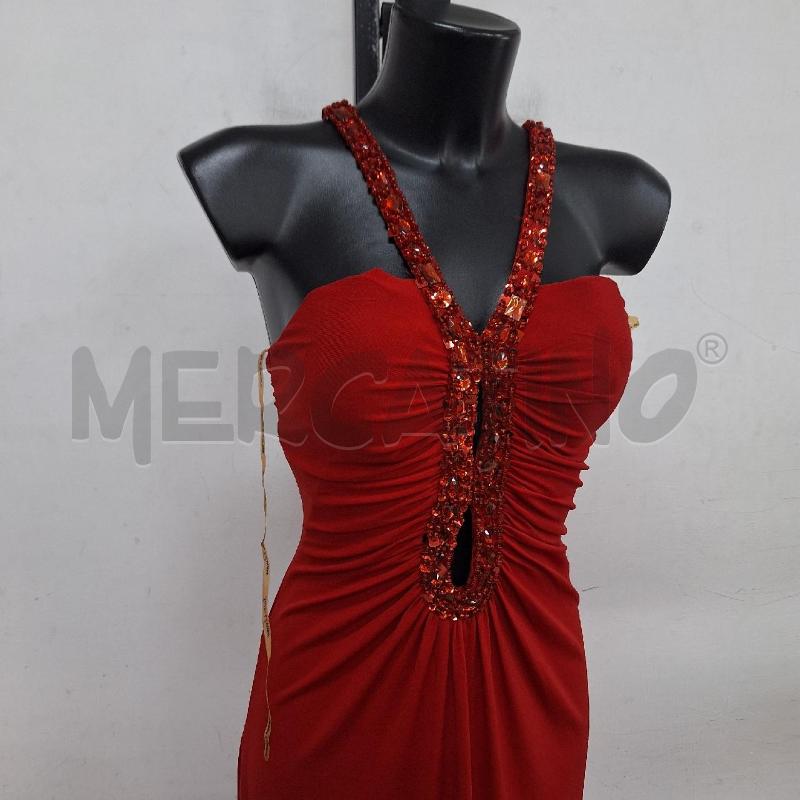 VESTITO DONNA LUCAS&EMMA ROSSO APPLICAZIONI LUNGO | Mercatino dell'Usato Ottaviano 2