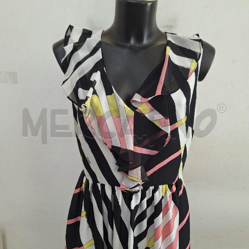 VESTITO DONNA LUCKYLU MILANO NERO BIANCO | Mercatino dell'Usato Ottaviano 2