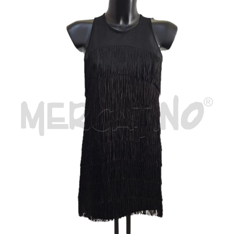 VESTITO DONNA MANGANO NERO FRANGE | Mercatino dell'Usato Ottaviano 1