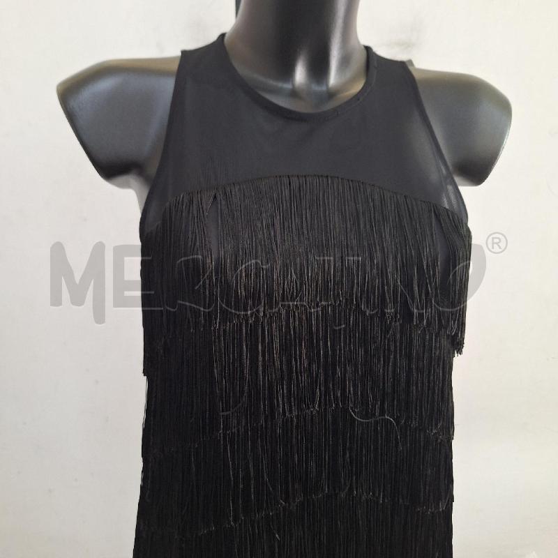 VESTITO DONNA MANGANO NERO FRANGE | Mercatino dell'Usato Ottaviano 2