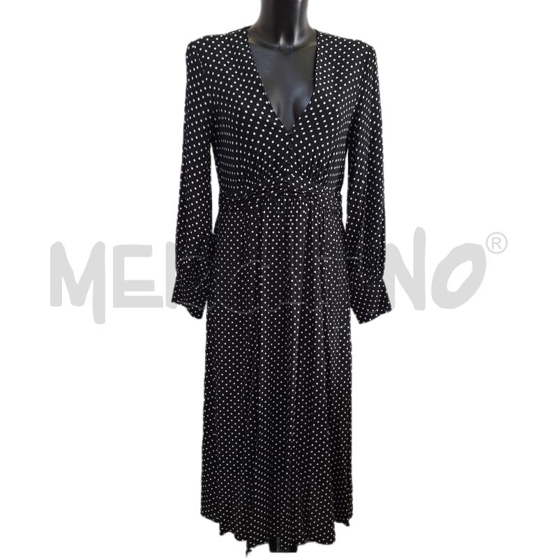 VESTITO DONNA MANGO NERO LUNGO POIS | Mercatino dell'Usato Ottaviano 1