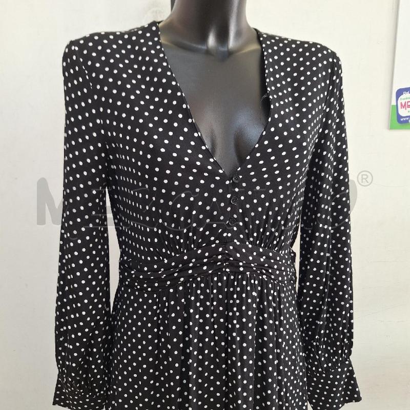 VESTITO DONNA MANGO NERO LUNGO POIS | Mercatino dell'Usato Ottaviano 2