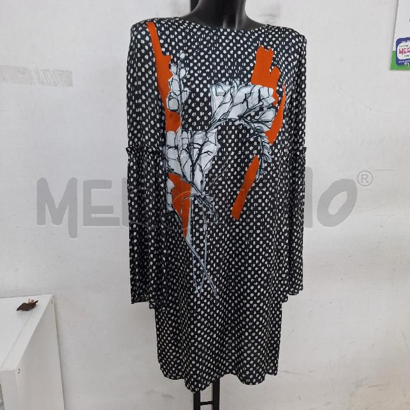 VESTITO DONNA MANILA GRACE NERO POIS FIORI NOETI | Mercatino dell'Usato Ottaviano 2
