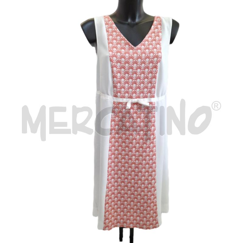 VESTITO DONNA MARELLA BIANCO ROSA FANTASIA | Mercatino dell'Usato Ottaviano 1