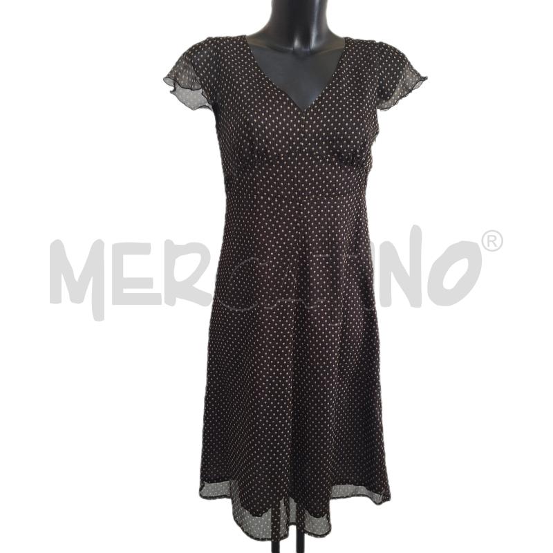 VESTITO DONNA MARELLA MARRONE POIS BEIGE | Mercatino dell'Usato Ottaviano 1