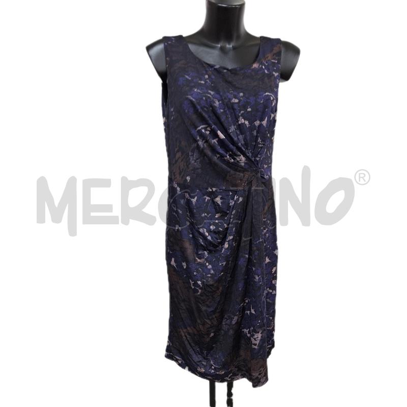 VESTITO DONNA MARINA RINALDI VIOLA MARRONE DRAPPEGGIO | Mercatino dell'Usato Ottaviano 1