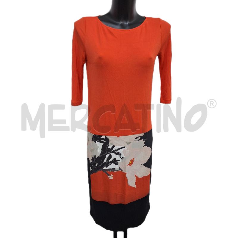 VESTITO DONNA MAXMARA ARANCIONE NERO | Mercatino dell'Usato Ottaviano 1