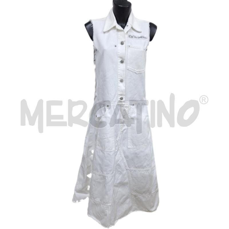 VESTITO DONNA MM6 MAISON MARGIELA BIANCO JEANS | Mercatino dell'Usato Ottaviano 1