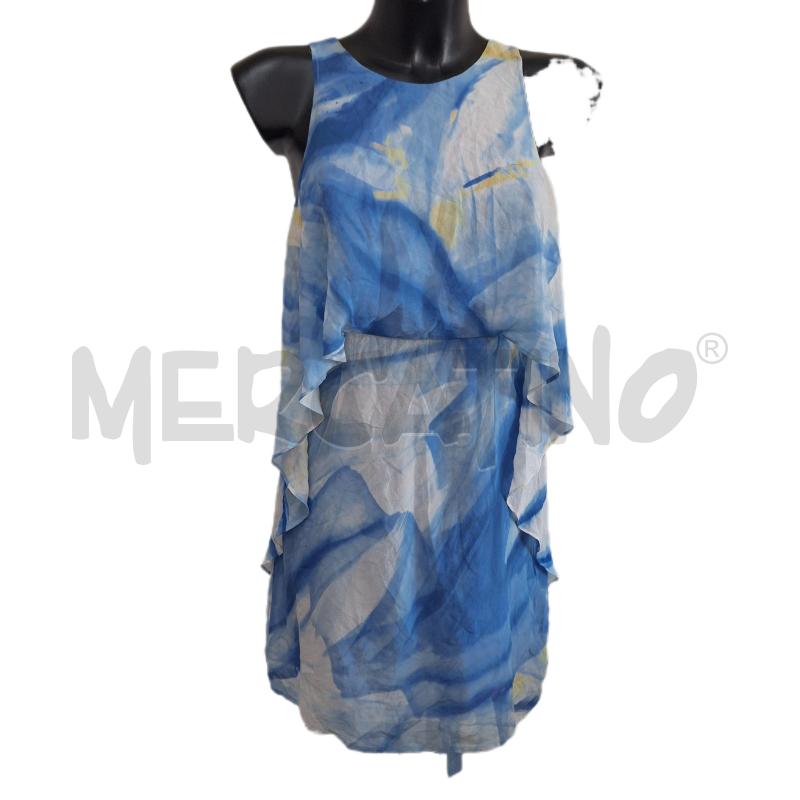 VESTITO DONNA NENETTE AZZURRO GIALLO BALZE | Mercatino dell'Usato Ottaviano 1