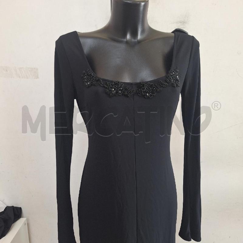 VESTITO DONNA NERO APPLICAZIONI COLLO VELO RETRO | Mercatino dell'Usato Ottaviano 2