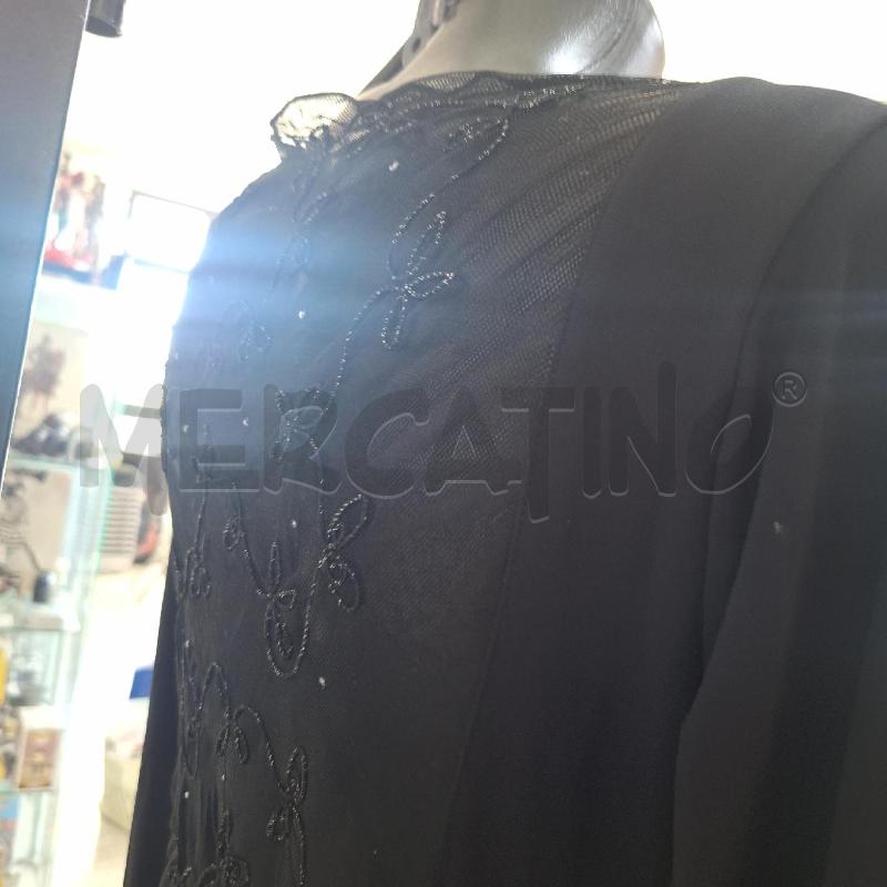 VESTITO DONNA NERO APPLICAZIONI COLLO VELO RETRO | Mercatino dell'Usato Ottaviano 3