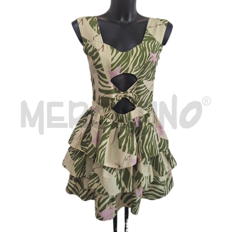 VESTITO DONNA NEVER BE THE SAME VERDE FOGLIE | Mercatino dell'Usato Ottaviano 1