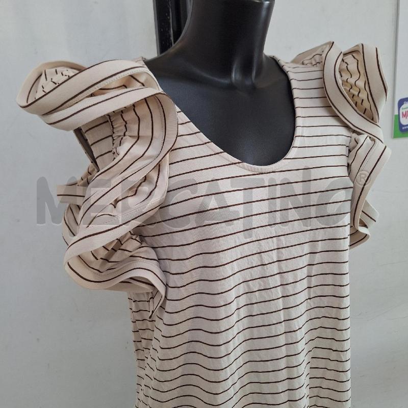 VESTITO DONNA PIA B. BEIGE RIGHE MARRONE | Mercatino dell'Usato Ottaviano 2