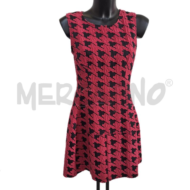 VESTITO DONNA PIED DE POULE ROSA NERO | Mercatino dell'Usato Ottaviano 1