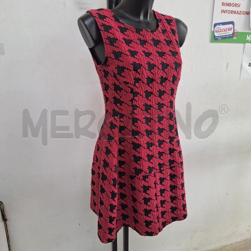 VESTITO DONNA PIED DE POULE ROSA NERO | Mercatino dell'Usato Ottaviano 2