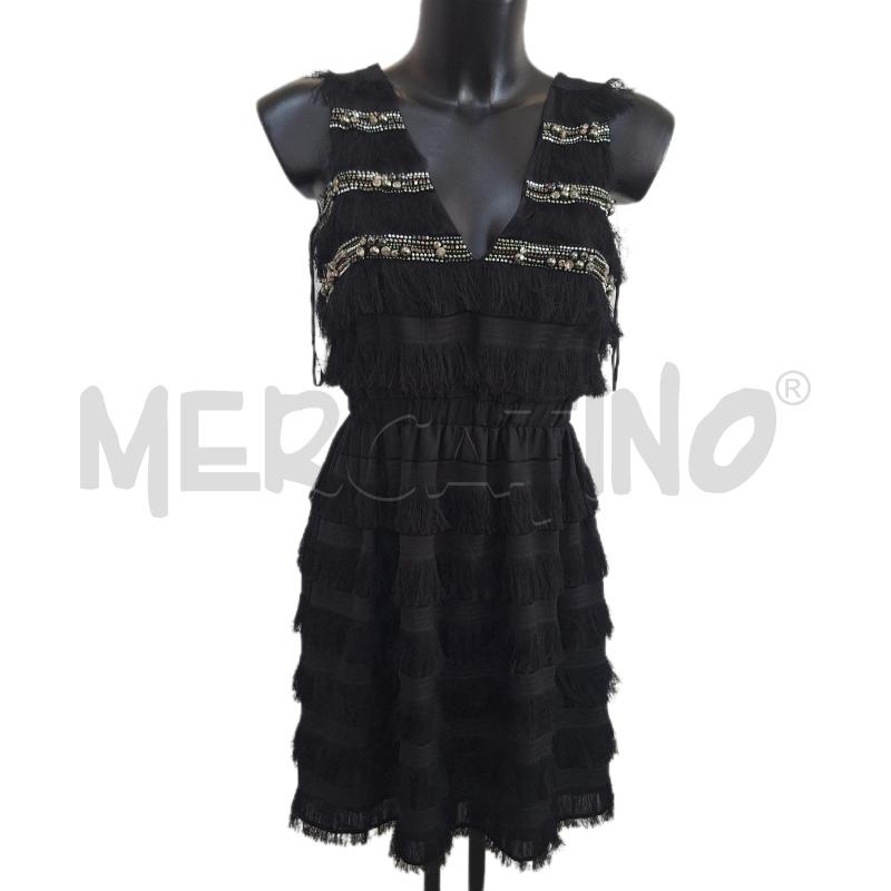 VESTITO DONNA PINKO NERO BALZE FRANGE | Mercatino dell'Usato Ottaviano 1