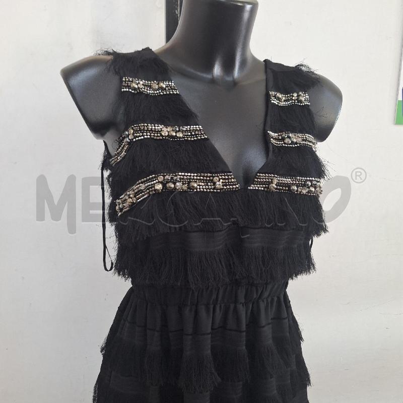VESTITO DONNA PINKO NERO BALZE FRANGE | Mercatino dell'Usato Ottaviano 2