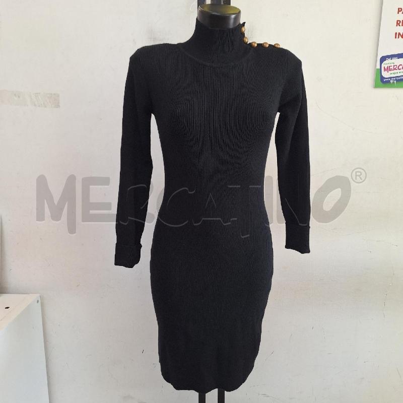 VESTITO DONNA PINKO NERO BOTTONI SPALLA | Mercatino dell'Usato Ottaviano 1