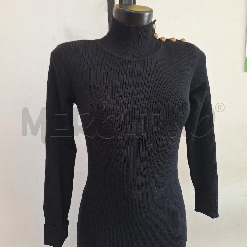 VESTITO DONNA PINKO NERO BOTTONI SPALLA | Mercatino dell'Usato Ottaviano 2