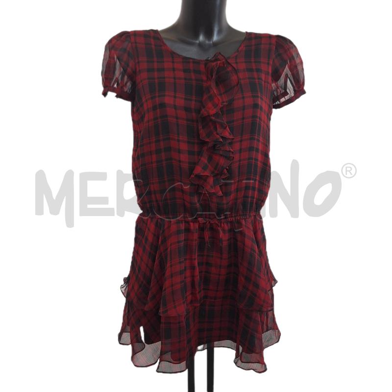 VESTITO DONNA RALPH LAUREN ROSSO NERO QUADRI | Mercatino dell'Usato Ottaviano 1