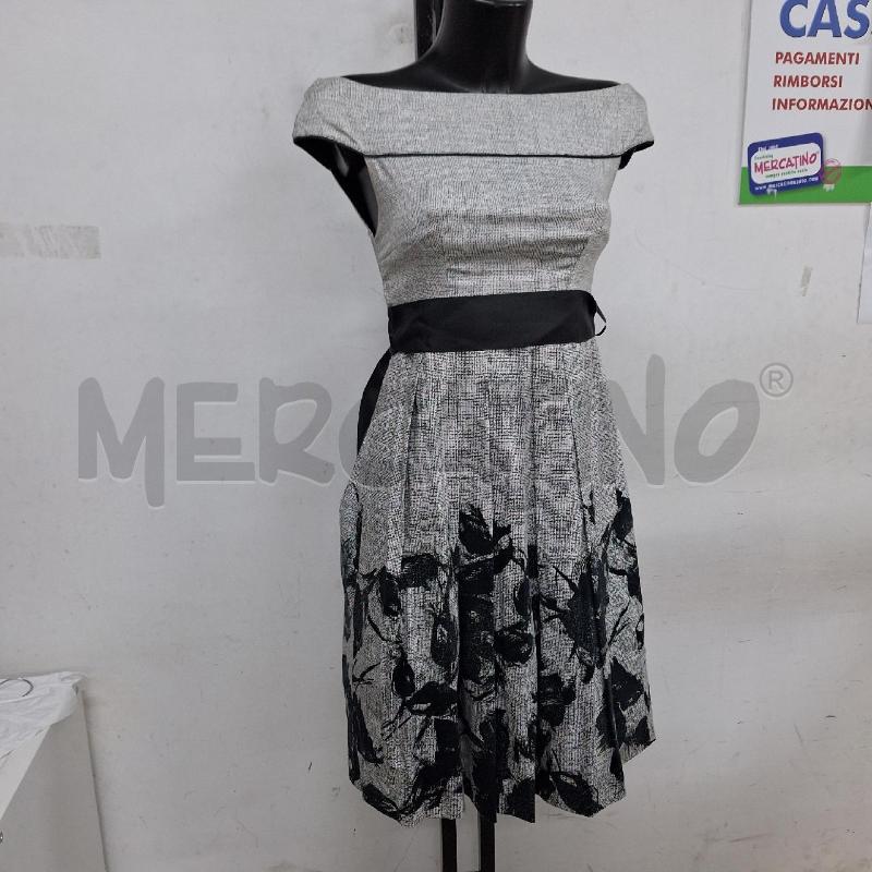 VESTITO DONNA RINASCIMENTO GRIGIO FIORI | Mercatino dell'Usato Ottaviano 2