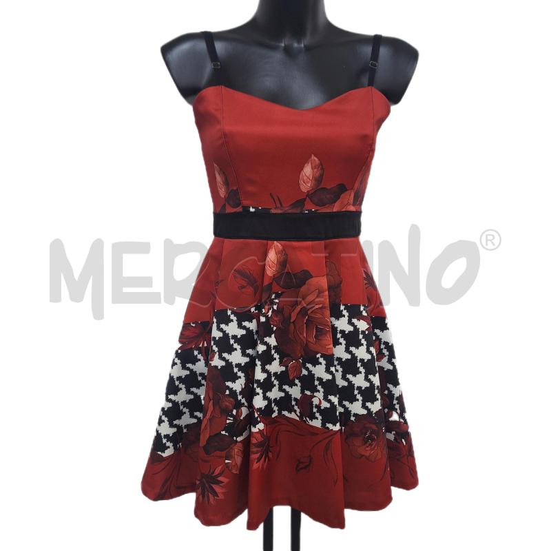 VESTITO DONNA RINASCIMENTO ROSSO FIORI | Mercatino dell'Usato Ottaviano 1