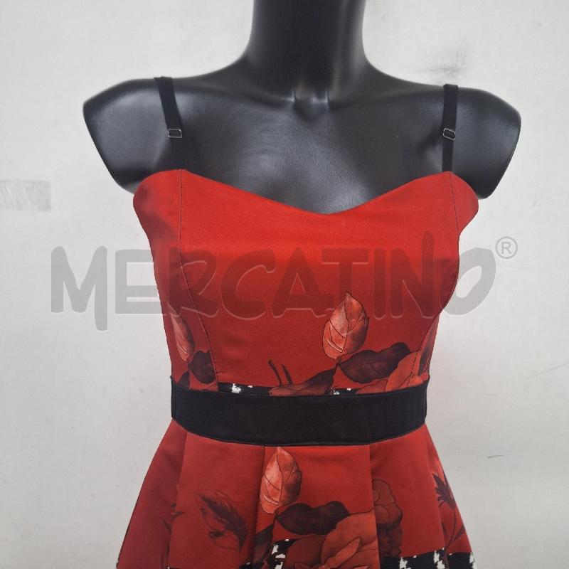 VESTITO DONNA RINASCIMENTO ROSSO FIORI | Mercatino dell'Usato Ottaviano 2