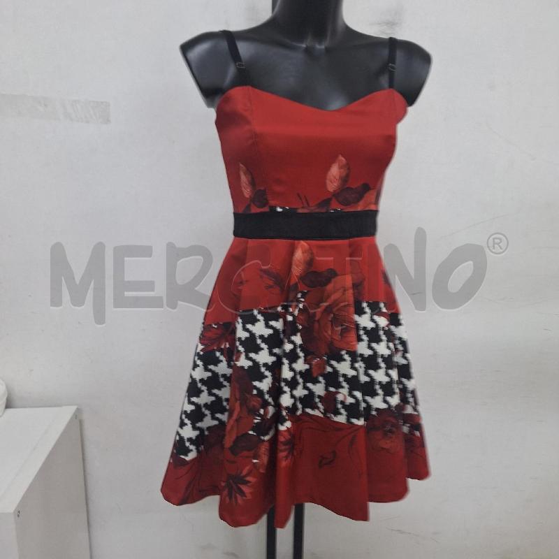 VESTITO DONNA RINASCIMENTO ROSSO FIORI | Mercatino dell'Usato Ottaviano 3