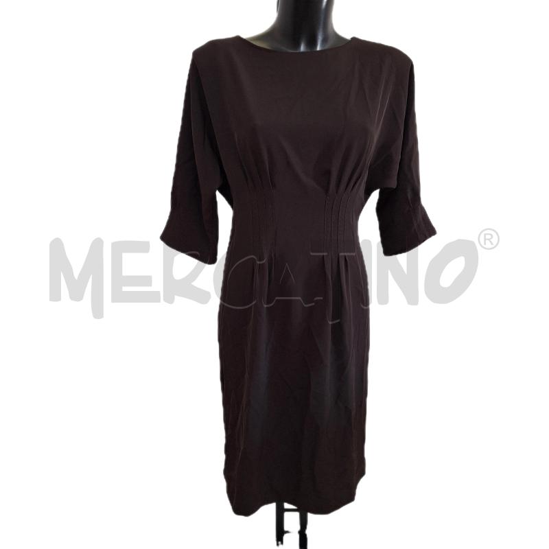 VESTITO DONNA SANDRO FERRONE MARRONE PIEGHE | Mercatino dell'Usato Ottaviano 1