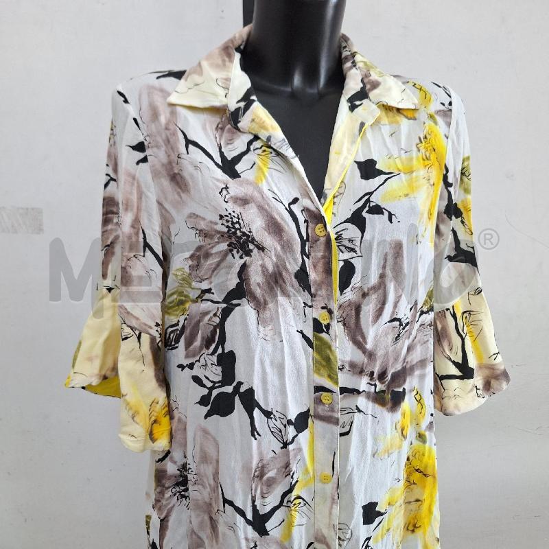 VESTITO DONNA SCAMICIATO CAFÈNOIR GIALLO GRIGIO | Mercatino dell'Usato Ottaviano 2
