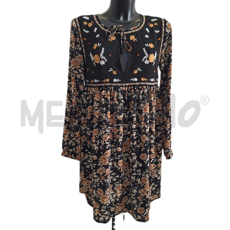 VESTITO DONNA SCEE NERO FLOREALE | Mercatino dell'Usato Ottaviano 1