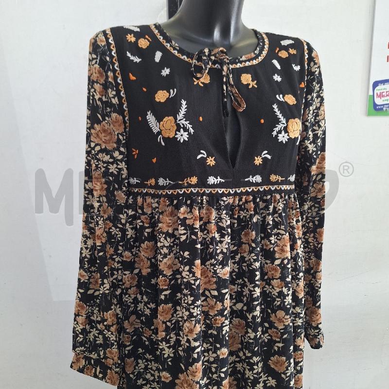 VESTITO DONNA SCEE NERO FLOREALE | Mercatino dell'Usato Ottaviano 2