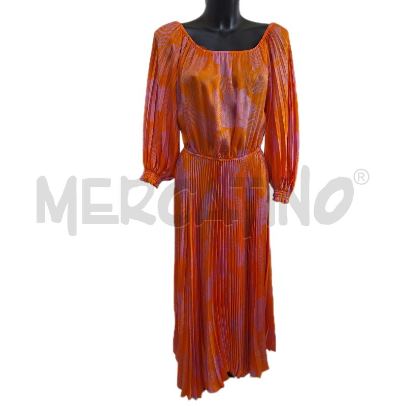 VESTITO DONNA SFIZIO ARANCIONE ROSA FANTASIA  | Mercatino dell'Usato Ottaviano 1