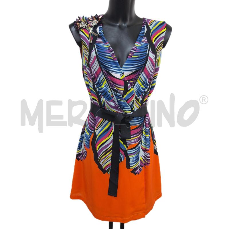 VESTITO DONNA SILVIAN HEACH ARANCIONE BLU  | Mercatino dell'Usato Ottaviano 1