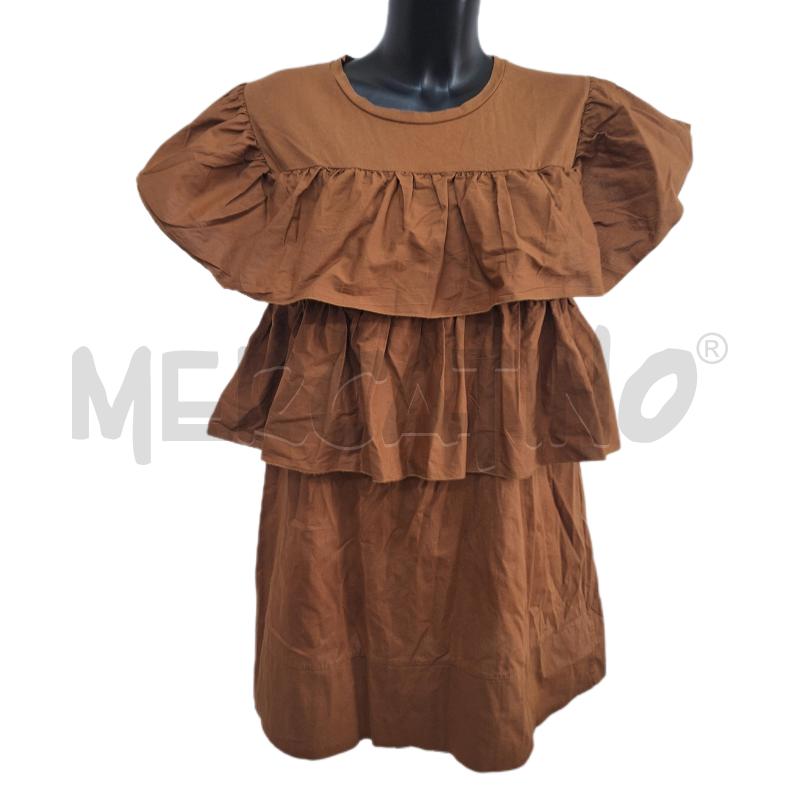 VESTITO DONNA SIMONA CORSELLINI MARRONE BALZE | Mercatino dell'Usato Ottaviano 1