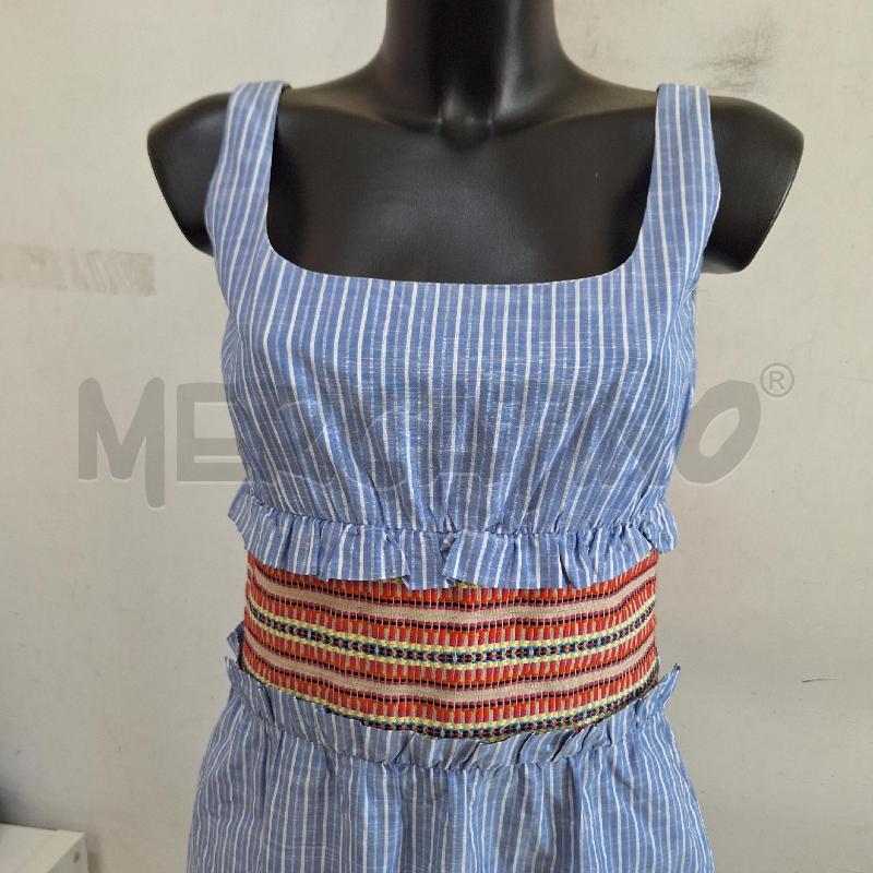 VESTITO DONNA STELLA JEAN AZZURRO RIGHE LUNGO | Mercatino dell'Usato Ottaviano 2