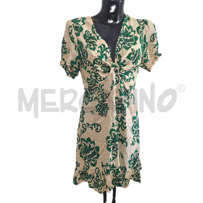VESTITO DONNA THINK BEIGE VERDE | Mercatino dell'Usato Ottaviano 1