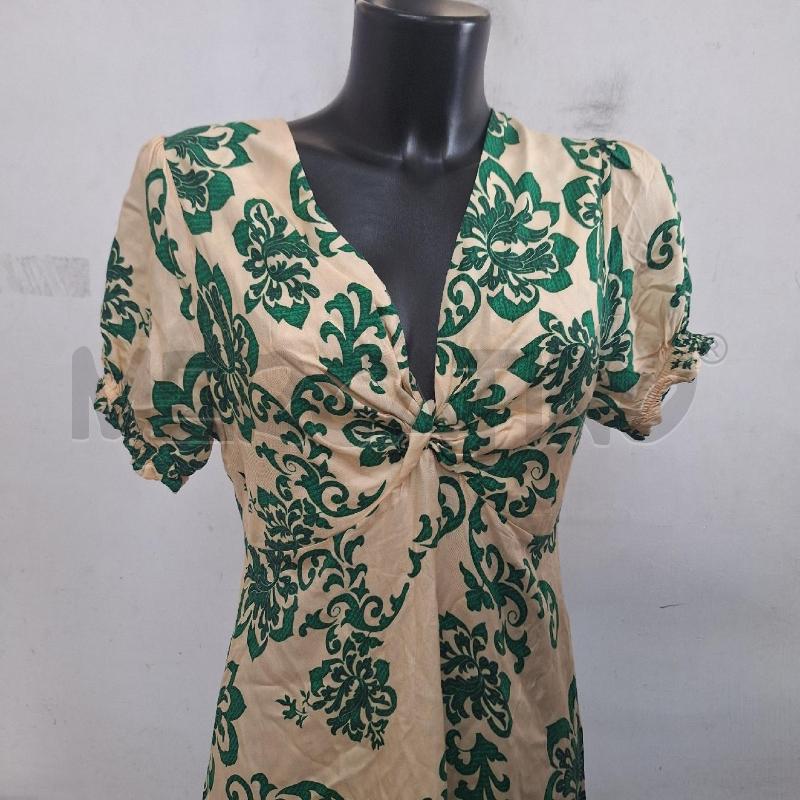 VESTITO DONNA THINK BEIGE VERDE | Mercatino dell'Usato Ottaviano 2