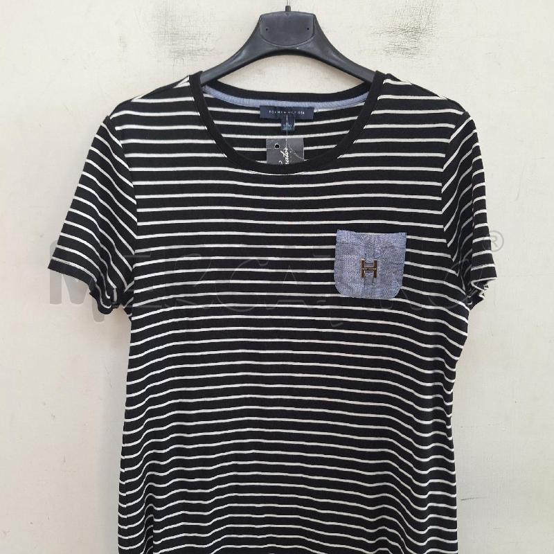 VESTITO DONNA TOMMY HILFIGER NERO BIANCO RIGHE | Mercatino dell'Usato Ottaviano 2