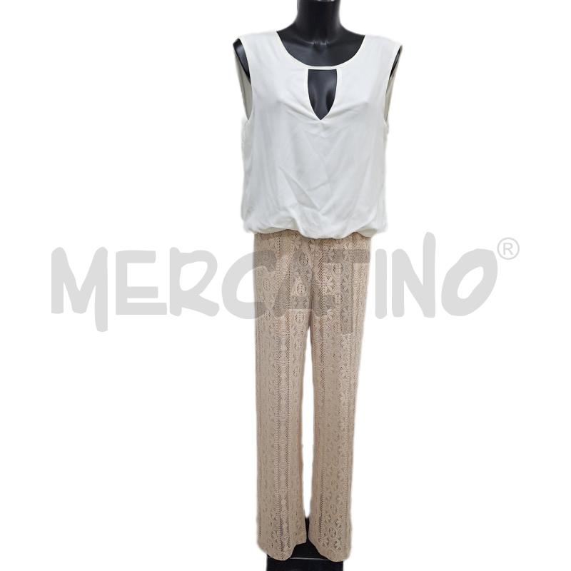 VESTITO DONNA TUWÈ BEIGE TUTA BIANCO | Mercatino dell'Usato Ottaviano 1