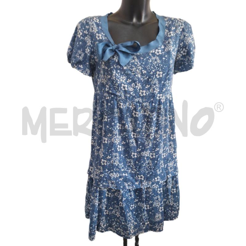 VESTITO DONNA TWIN-SET SIMONA BARBIERI CELESTE BIANCO | Mercatino dell'Usato Ottaviano 1