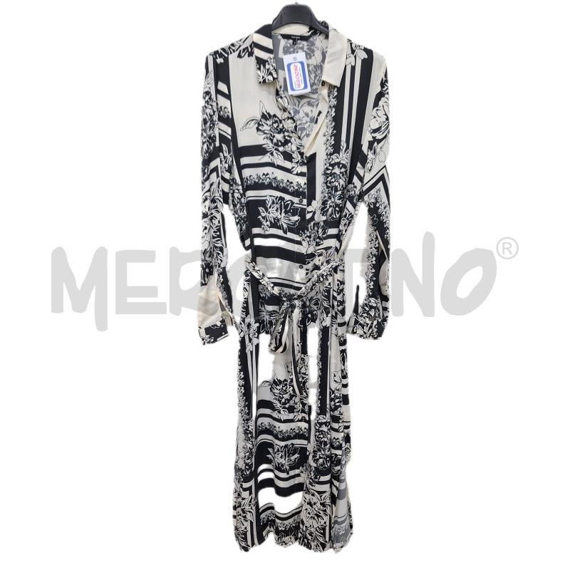 VESTITO DONNA VEROMODA BIANCO NERO FIORI | Mercatino dell'Usato Ottaviano 1