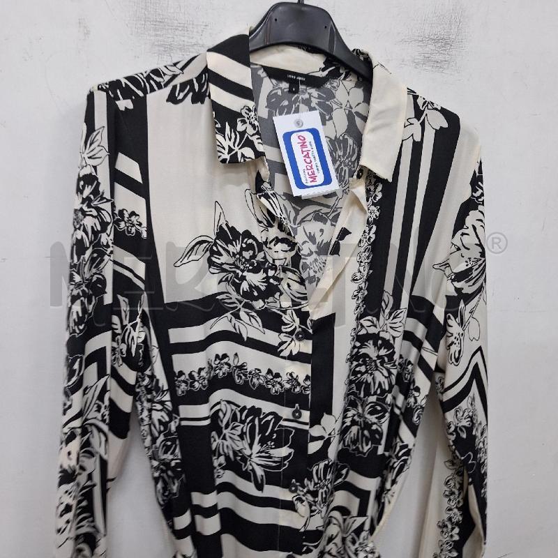 VESTITO DONNA VEROMODA BIANCO NERO FIORI | Mercatino dell'Usato Ottaviano 2